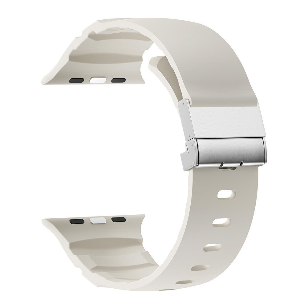 Watch 10 46mm Zore KRD-145 Metal Tokalı Silikon Kordon