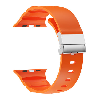 Watch 10 46mm Zore KRD-145 Metal Tokalı Silikon Kordon