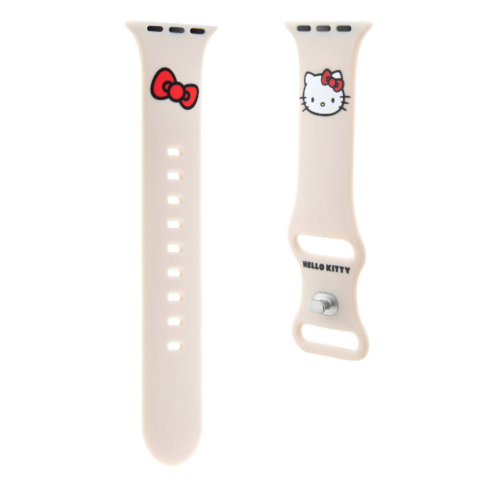 Watch 38mm Hello Kitty Orijinal Lisanslı Yazı Logolu Fiyonk & Kitty Head Silikon Kordon