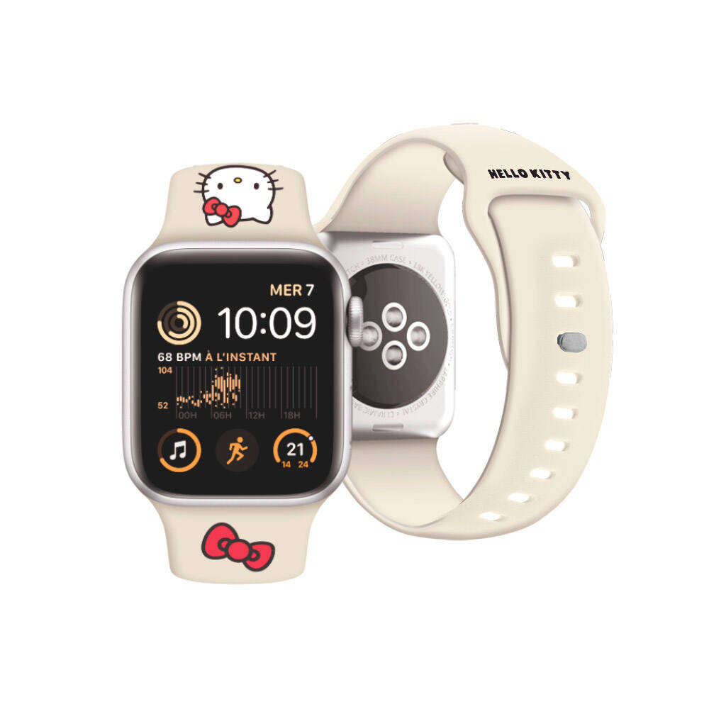Watch 38mm Hello Kitty Orijinal Lisanslı Yazı Logolu Fiyonk & Kitty Head Silikon Kordon