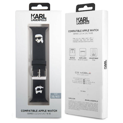 Watch 38mm Karl Lagerfeld orijinal Lisanslı İkonik Karl & Choupette Logolu Silikon Kordon