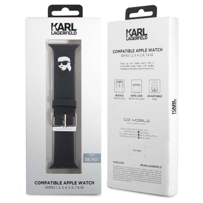 Watch 38mm Karl Lagerfeld orijinal Lisanslı İkonik Karl Head Logolu Silikon Kordon