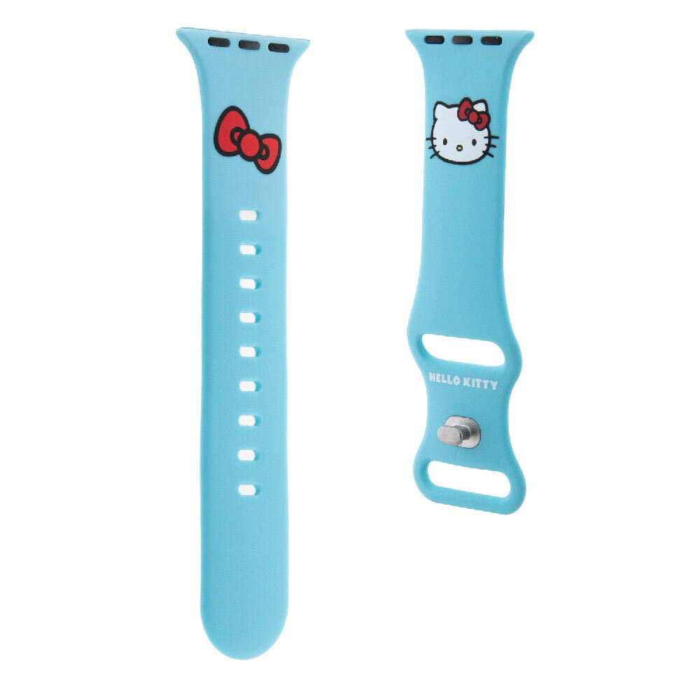 Watch 40mm Hello Kitty Orijinal Lisanslı Yazı Logolu Fiyonk & Kitty Head Silikon Kordon