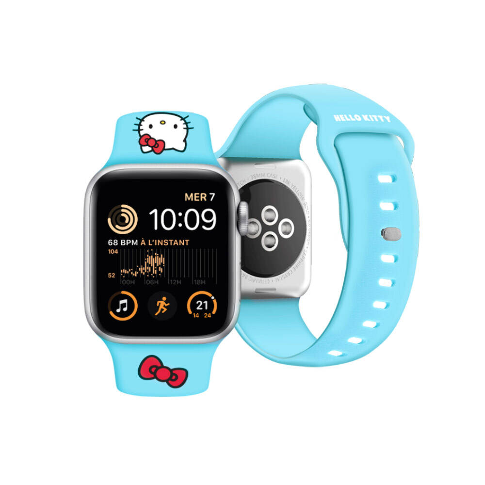 Watch 40mm Hello Kitty Orijinal Lisanslı Yazı Logolu Fiyonk & Kitty Head Silikon Kordon