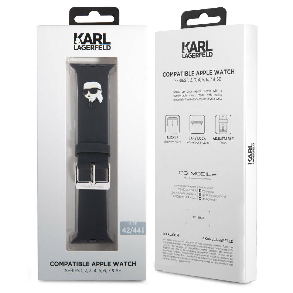 Watch 42mm Karl Lagerfeld orijinal Lisanslı İkonik Karl Head Logolu Silikon Kordon