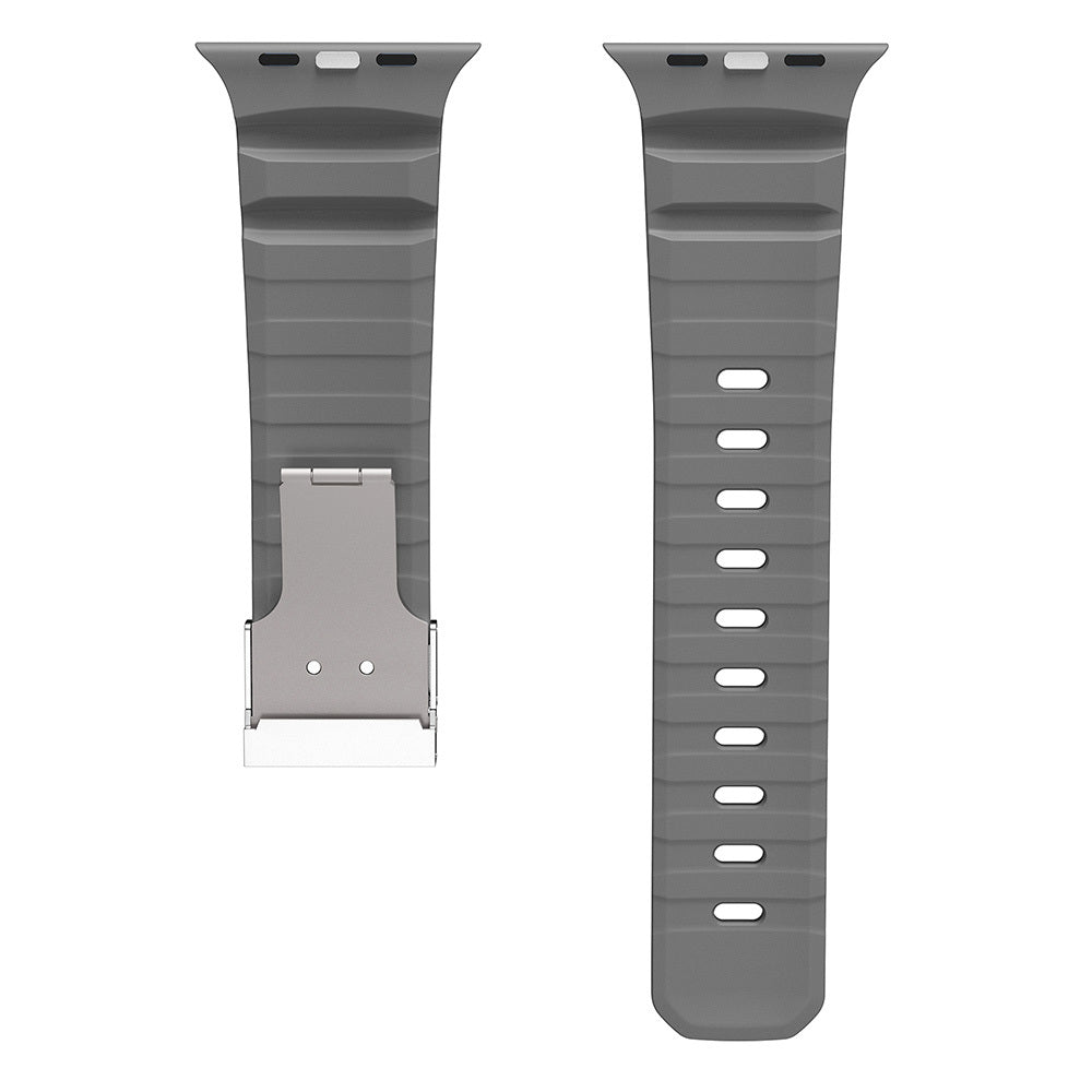 Watch 42mm Zore KRD-145 Metal Tokalı Silikon Kordon
