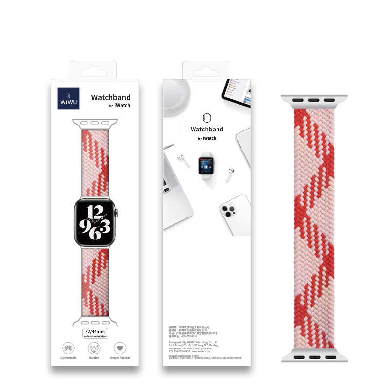 Watch 44mm Wiwu Braided Solo Loop Contrast Color Small Kordon