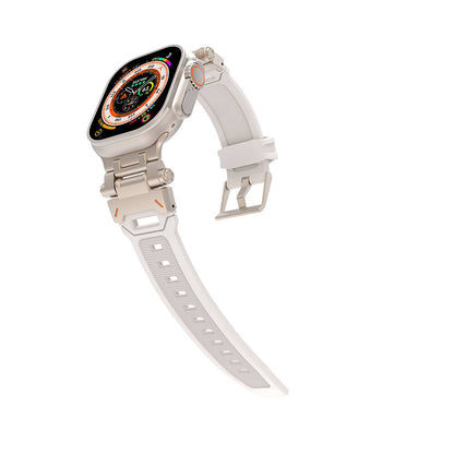 Watch 44mm Zore KRD-108 Metal Başlıklı Silikon Kordon