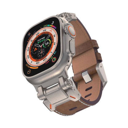 Watch 44mm Zore KRD-114 Metal Başlıklı Suni Deri Kordon