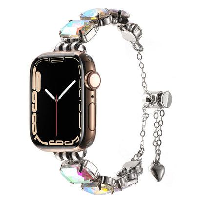 Watch 44mm Zore KRD-115 Renkli Taş Tasarımlı Kordon