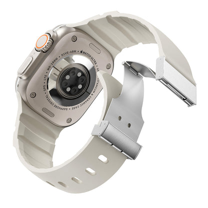 Watch 44mm Zore KRD-145 Metal Tokalı Silikon Kordon