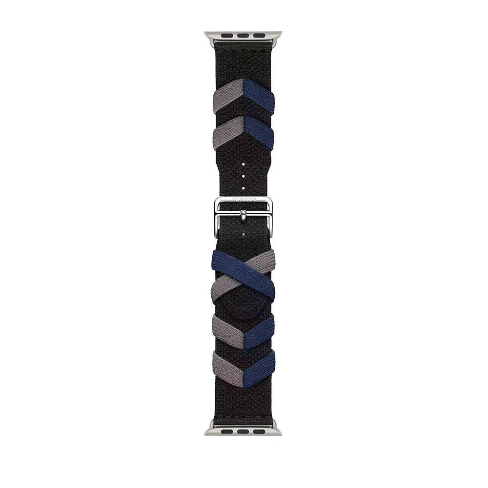 Watch 44mm Zore KRD-97 Sarmal Örgü Tasarımlı Kordon