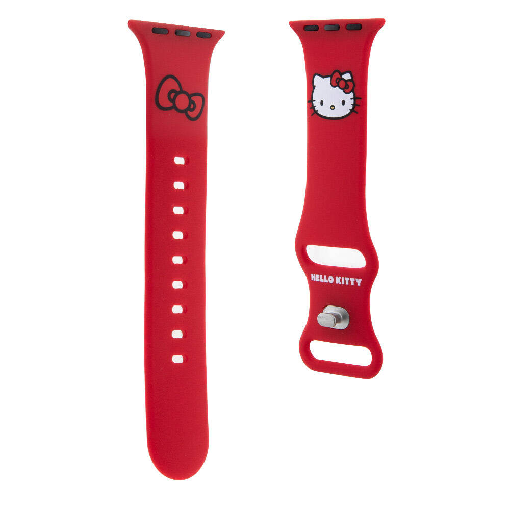 Watch 7 41mm Hello Kitty Orijinal Lisanslı Yazı Logolu Fiyonk & Kitty Head Silikon Kordon