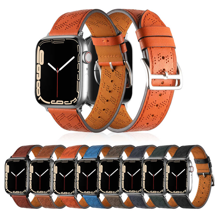 Watch 7 41mm KRD-76 PU Deri Kordon Strap Kayış
