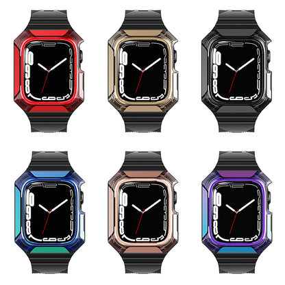 Watch 7 41mm Zore KRD-88 Sert PC Kasa Koruyuculu Silikon Kordon