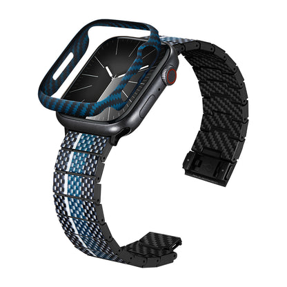 Watch 7 45mm 600D Aramid Fiber Classic Serisi Black-Blue Twill Kasa Koruyucu Pitaka Air Case