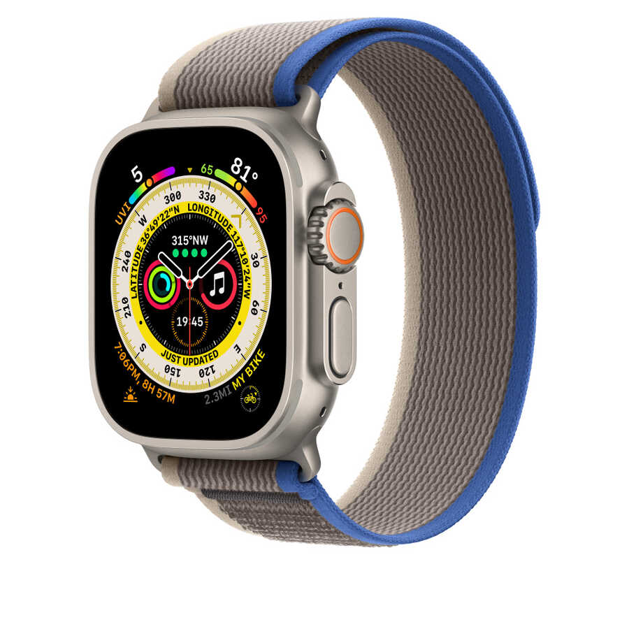 Watch 7 45mm Wiwu Trail Loop Naylon Örgü İşlemeli Hasır Kordon Strap Kayış