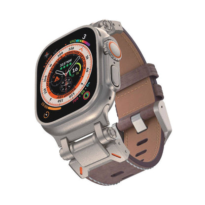 Watch 7 45mm Zore KRD-114 Metal Başlıklı Suni Deri Kordon