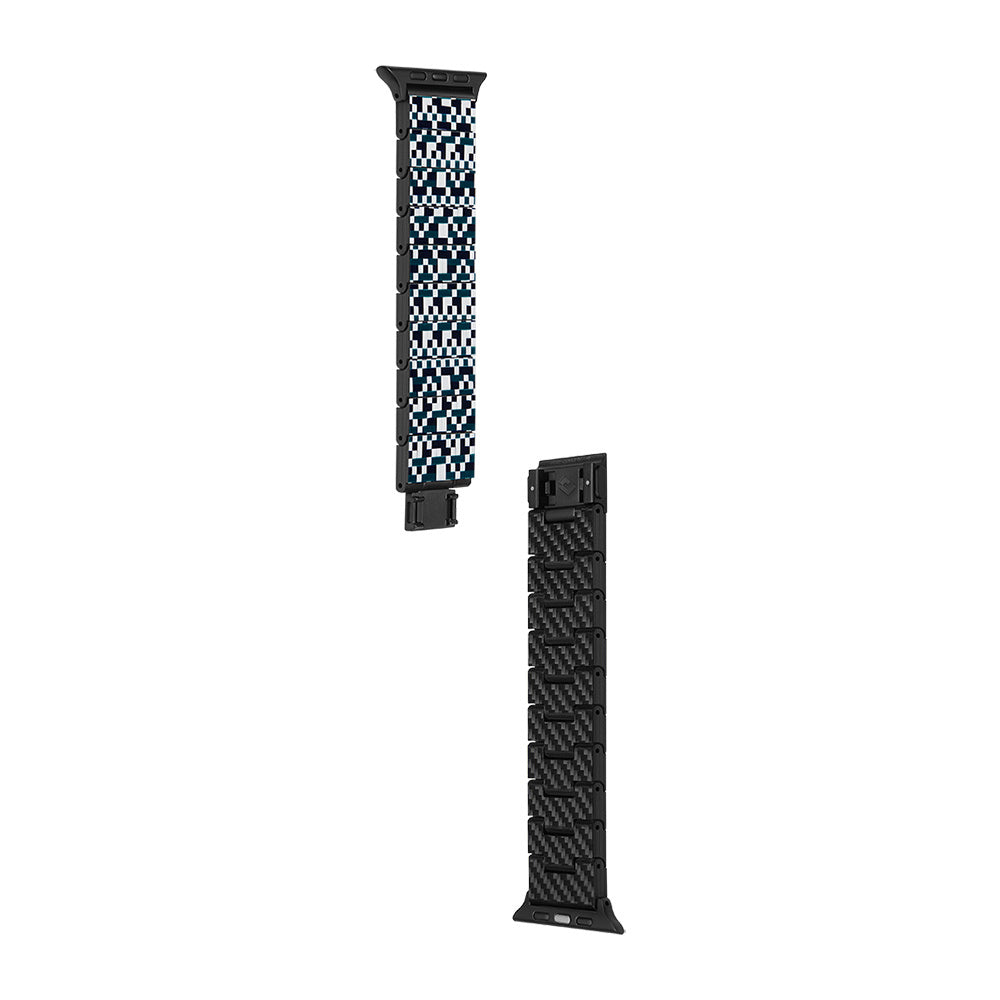 Watch Serisi Uyumlu Aramid Fiber ve Karbon Fiber Pitaka Dreamland ChromaCarbon Serisi Mosaic Universal Kordon