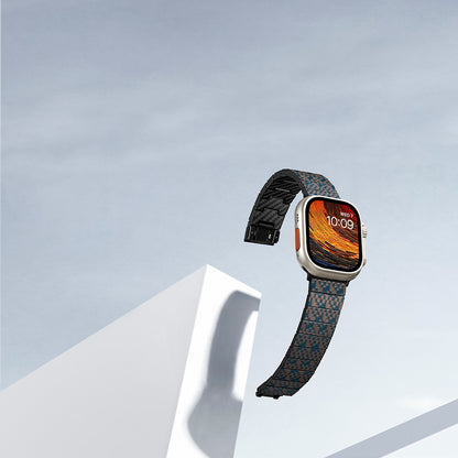 Watch Serisi Uyumlu Aramid Fiber ve Karbon Fiber Pitaka Dreamland ChromaCarbon Serisi Stairs Universal Kordon