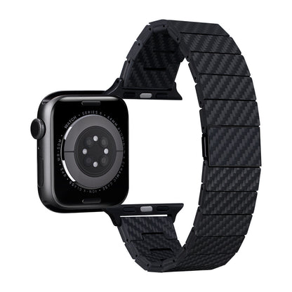 Watch Serisi Uyumlu Karbon Fiber Pitaka Modern Serisi Black-Grey Twill Universal Kordon