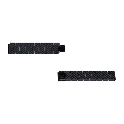 Watch Serisi Uyumlu Karbon Fiber Pitaka Retro Serisi Black-Grey Twill Universal Kordon