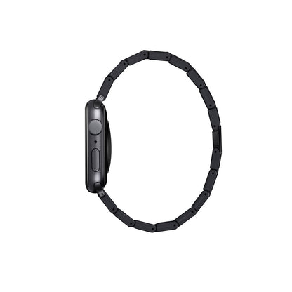 Watch Serisi Uyumlu Karbon Fiber Pitaka Retro Serisi Black-Grey Twill Universal Kordon
