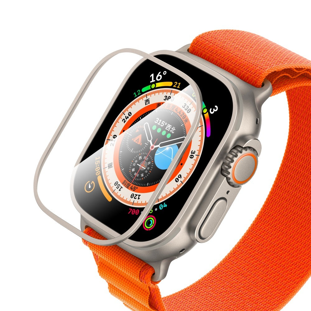 Watch Ultra 49mm CaseWorld Alloy Serisi Safir Akıllı Saat Temperli Cam Ekran Koruyucu