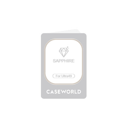 Watch Ultra 49mm CaseWorld Alloy Serisi Safir Akıllı Saat Temperli Cam Ekran Koruyucu