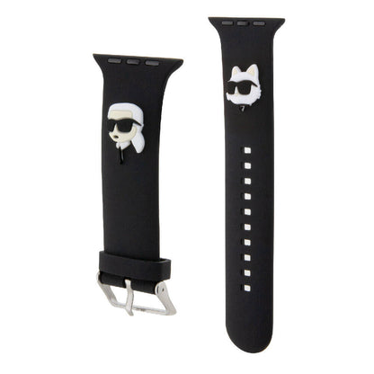 Watch Ultra 49mm Karl Lagerfeld Orijinal Lisanslı İkonik Karl & Choupette Logolu Silikon Kordon