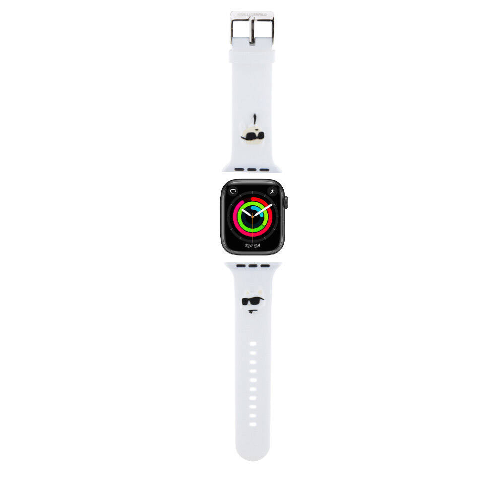 Watch Ultra 49mm Karl Lagerfeld Orijinal Lisanslı İkonik Karl & Choupette Logolu Silikon Kordon