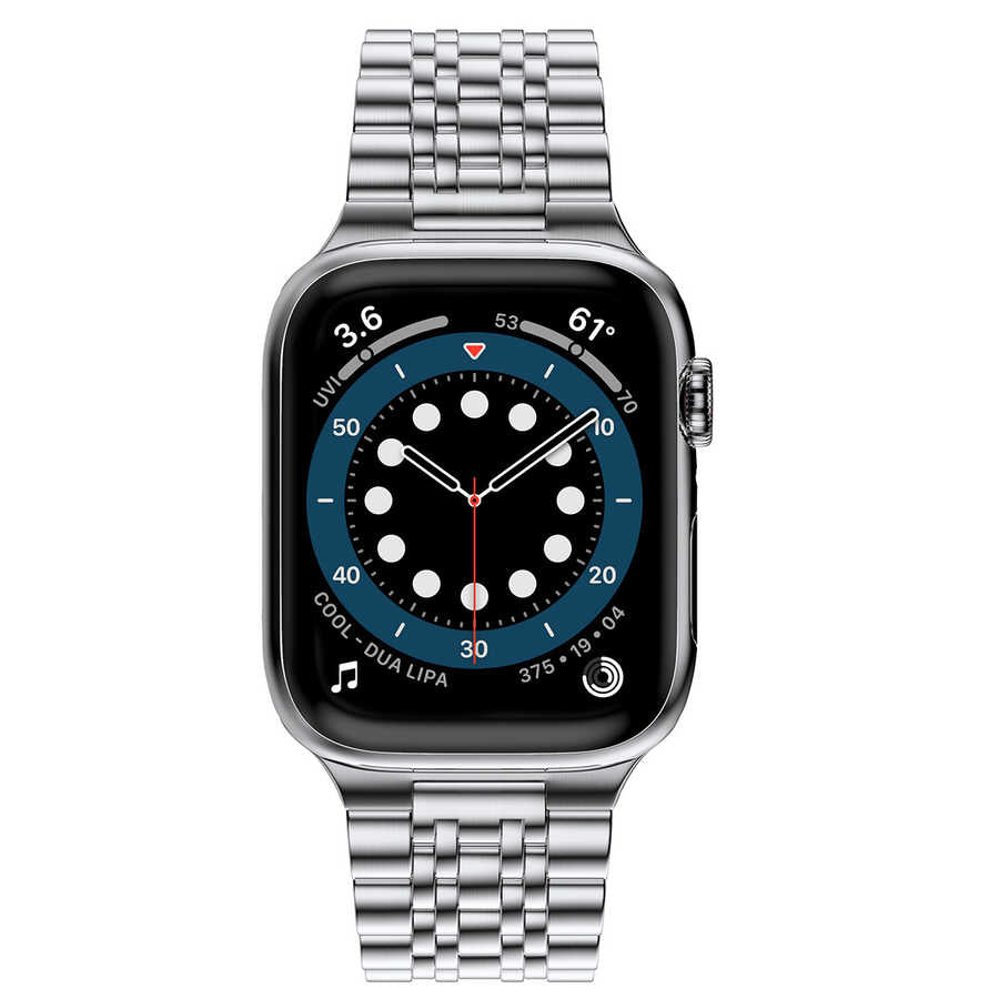 Watch Ultra 49mm Kordon Wiwu Seven Beads Steel Belt Metal Strap Kayış