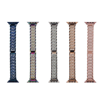 Watch Ultra 49mm Kordon Wiwu Three Beads Set Auger Metal Strap Kayış