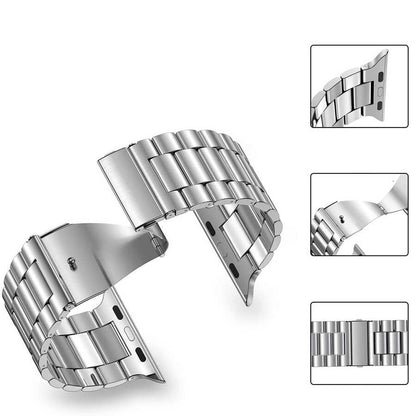 Watch Ultra 49mm Kordon Wiwu Ultra Thin Steel Belt Three Beads Metal Strap Kayış
