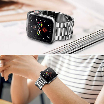 Watch Ultra 49mm Kordon Wiwu Ultra Thin Steel Belt Three Beads Metal Strap Kayış