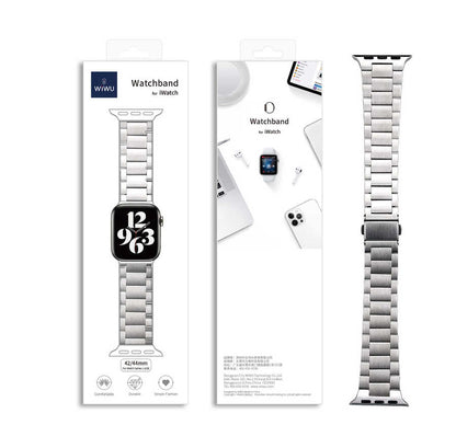 Watch Ultra 49mm Kordon Wiwu Ultra Thin Steel Belt Three Beads Metal Strap Kayış