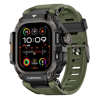 Watch Ultra 49mm Mohseven iWatch Punk Fortress Serisi Kasa Koruyuculu Silikon Kordon