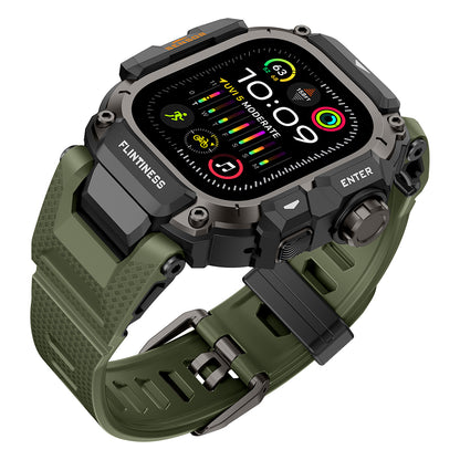 Watch Ultra 49mm Mohseven iWatch Punk Fortress Serisi Kasa Koruyuculu Silikon Kordon