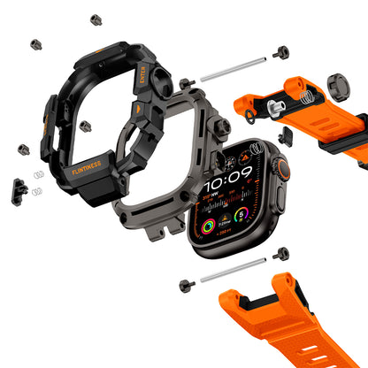 Watch Ultra 49mm Mohseven iWatch Punk Fortress Serisi Kasa Koruyuculu Silikon Kordon
