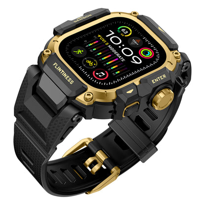 Watch Ultra 49mm Mohseven iWatch Punk Fortress Serisi Kasa Koruyuculu Silikon Kordon