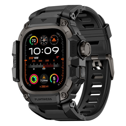 Watch Ultra 49mm Mohseven iWatch Punk Fortress Serisi Kasa Koruyuculu Silikon Kordon