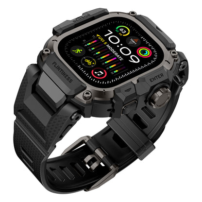 Watch Ultra 49mm Mohseven iWatch Punk Fortress Serisi Kasa Koruyuculu Silikon Kordon