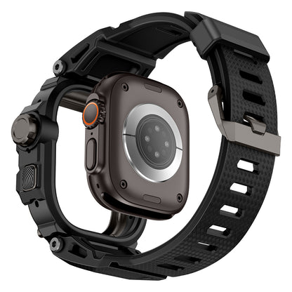 Watch Ultra 49mm Mohseven iWatch Punk Fortress Serisi Kasa Koruyuculu Silikon Kordon