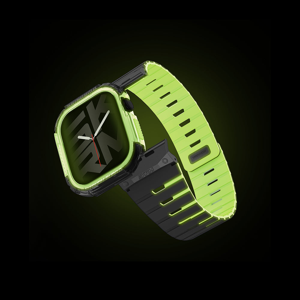 Watch Ultra 49mm Skinarma Nightglow Atom TPU Kasa Koruyucu + Gemini Silikon Kordon