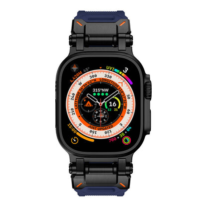 Watch Ultra 49mm Zore KRD-101 Titanyum Metal Başlıklı Silikon Kordon