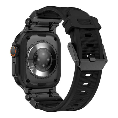 Watch Ultra 49mm Zore KRD-101 Titanyum Metal Başlıklı Silikon Kordon