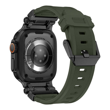 Watch Ultra 49mm Zore KRD-101 Titanyum Metal Başlıklı Silikon Kordon