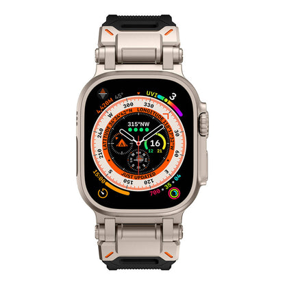 Watch Ultra 49mm Zore KRD-101 Titanyum Metal Başlıklı Silikon Kordon