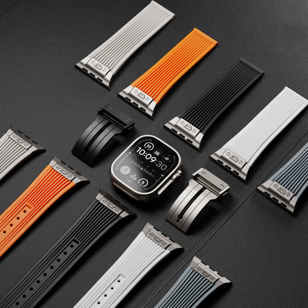 Watch Ultra 49mm Zore KRD-113 Spor Görünümlü Silikon Kordon