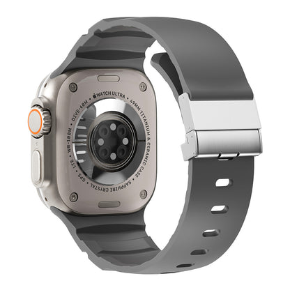 Watch Ultra 49mm Zore KRD-145 Metal Tokalı Silikon Kordon